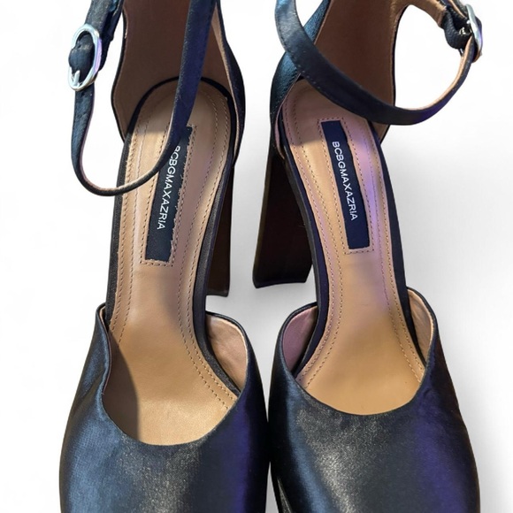BCBGMaxAzria Black Platform Ankle Strap Heels - Picture 4 of 8